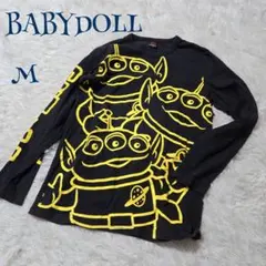 ベビードール】オーバーサイズ リトルグリーンメン プリント ロンT M 派手かわのサムネイル