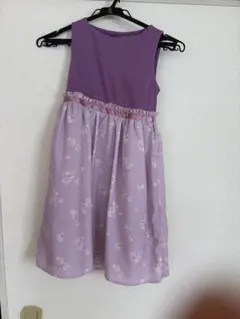 紫色 ノースリーブワンピース　アクシーズファム