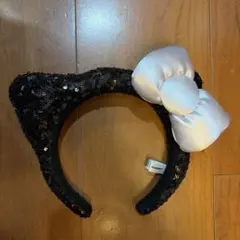 キティカチューシャ 黒 スパンコール