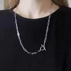 サイズオーダー【ステンレス】スクエアチェーンマンテルロングネックレス