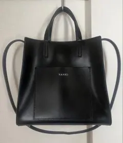 ⭐︎美品【YAHKI】バケツ型 ショルダーバッグ ハンドバッグ ブラック 