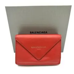 BALENCIAGA 三つ折り財布 ペーパーミニウォレット　レッドのサムネイル