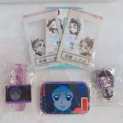 鬼滅の刃 しのぶ 缶バッジストラップなどグッズ4点