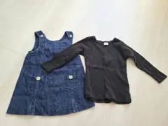 babyGapジャンパースカート　futafuta黒のトップス　95サイズ