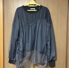 タグ付き❗️チャオパニック グレー シフォン付きトレーナー