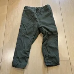 ユニクロ　裏ボアパンツ 90cm カーキ