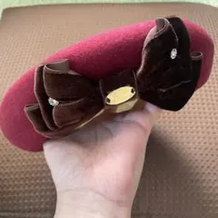 アンシャンテリックアンシャンテリー　別珍リボン　ベレー帽