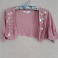 ピンク　半袖カーディガンのサムネイル