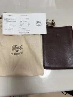 IL BISONTE レザー ブックカバー　こげ茶　正規品　中古