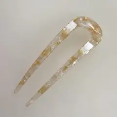 春夏におすすめ✨U字型かんざし ヘアスティック 髪飾り 浴衣 結婚式 マーブル柄