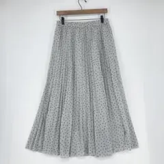 GU 小花柄 プリーツロングスカート XLサイズ