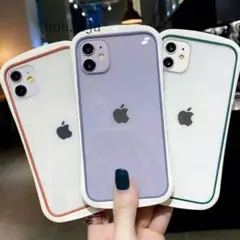 iPhone11pro ホワイトグリーン 新品 大人気 保護ケース 背面クリ5
