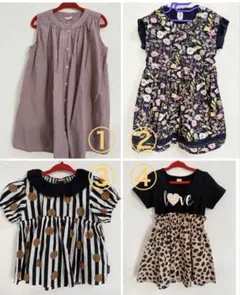 夏服　子ども服まとめ売り　女の子　トップス　ワンピース　90-100 夏服