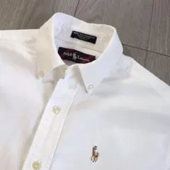 【美品】ラルフローレン オックスフォードBDシャツ★白