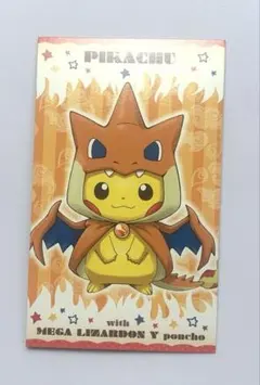 ポケモンセンター ポンチョを着たピカチュウ 名刺カード メガ