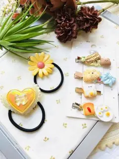 NO.353 ハンドメイド　ヘアピン　ヘアゴム　ヘアクリップ　ヘアアクセサリー