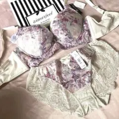 エメフィール　ブルームレース　脇高ブラ　ショーツ　セット　D75 レア