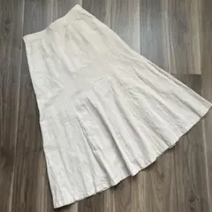 【未使用】SLOBE IENAリネン混フレアスカート ベージュ 40