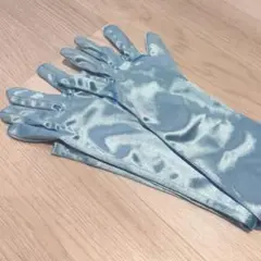 美品　シンデレラ　水色グローブ　ウェディング