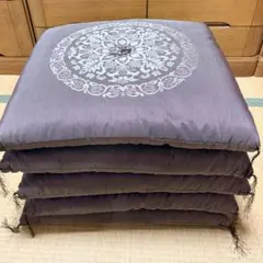新品 西川 婚礼冬座布団 高級座布団 5枚組 ふさ付 59x59cm レトロ