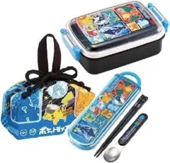 新品◆Skaterお弁当箱3点セット◆ポケモンピカチュウお箸コンビセット巾着子供
