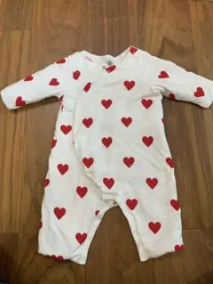 PETIT BATEAU プチバトー　ハート柄ロンパース 6m/67cm