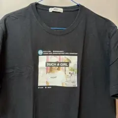 WEGO フォトプリント 半袖 Tシャツ ブラック