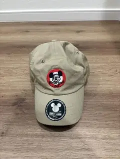 ミッキーマウス キャップ ベージュ