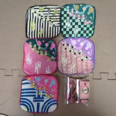 鬼滅の刃ミニタオルハンカチ5枚セット＆甘露寺蜜璃ネックストラップ☆