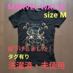 MARBLE WALTZ 黒 M Tシャツ レディース 洗濯済 未使用 タグ有りのサムネイル