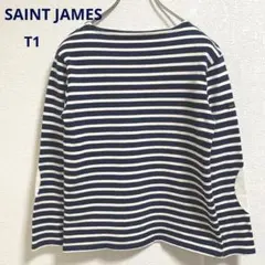 い*ま様 SAINT JAMES ウエッソン　紺×キナリ　エルボーパッチ付　サイのサムネイル