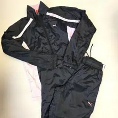 PUMA ウィンドブレーカー 上下セット ブラック/ピンク