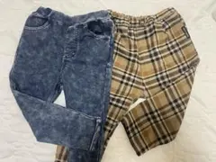 PETIT MAIN チェック柄 ロングパンツ 90cm