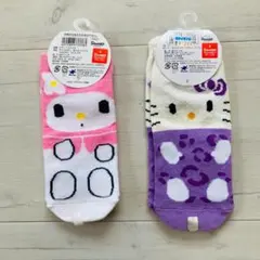 【マイメロディ＆ハローキティ】キャラソックス くるぶし靴下 サンリオSanrio