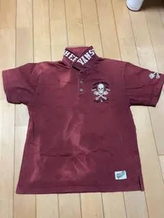 Vanson バーガンディ ポロシャツ L VANSON