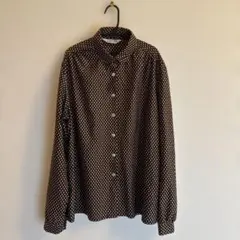 70s JCPenney JCペニー ジェイシー　ナイロンシャツ　ドット　水玉
