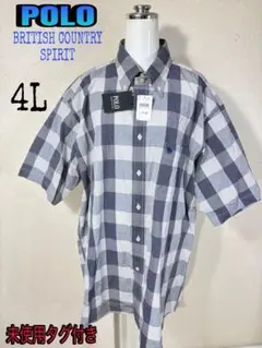 POLO BRITISH COUNTRY SPIRIT半袖ボタンダウンシャツ4Lのサムネイル