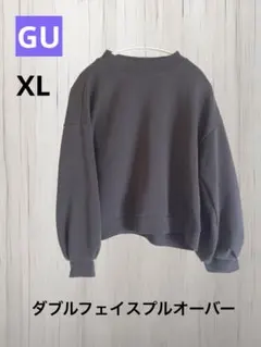 GU レディースダブルフェイスプルオーバー　ブラック　XL 大きいサイズ