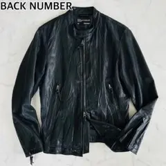 美品■BACK NUMBER【L】本革 羊革 ラムレザー レザージャケット 黒 2025年最新】BACK NUMBER メンズ レザージャケット・ライダース
