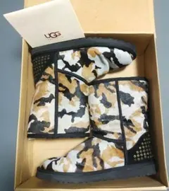 プ*プ様 激レア/ハラコ/軽量 UGG アグ カモフラ ムートンブーツ24cm