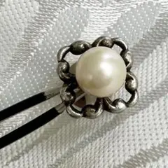 vintageピンブローチ パール シルバー アンティーク