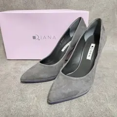 美品　DIANA ダイアナ　ハイヒールパンプス　スエード　グレー　23