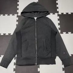 Champion リバースウィーブ Wジップパーカー L 水玉 総柄 黒
