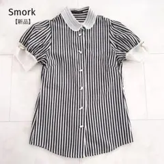 限定値下✨Smork スモーク　半袖シアーブラウス　リネンシャツ　パフスリーブのサムネイル