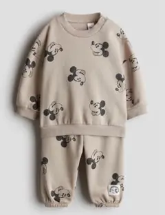 新品未使用＊ミッキーマウス総柄スウェット上下セットアップ80cmバラ売り不可