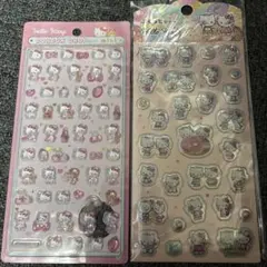 【正規品】ハローキティシールセット　ボンボンドロップミニとぷくっとシール2セット