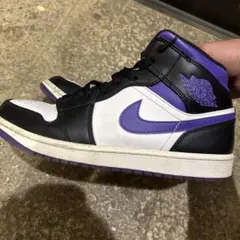Nike Air Jordan 1 黒/紫 ハイカットスニーカー