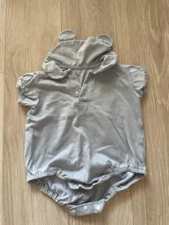 クマ耳　グレー ロンパース