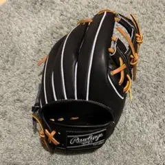 Rawlings 軟式グローブ 黒/オレンジ オーダー内野手用 - メルカリ
