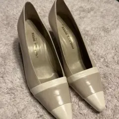 PHILIPPE HOYER ベージュ ホワイト パンプス23.5cm